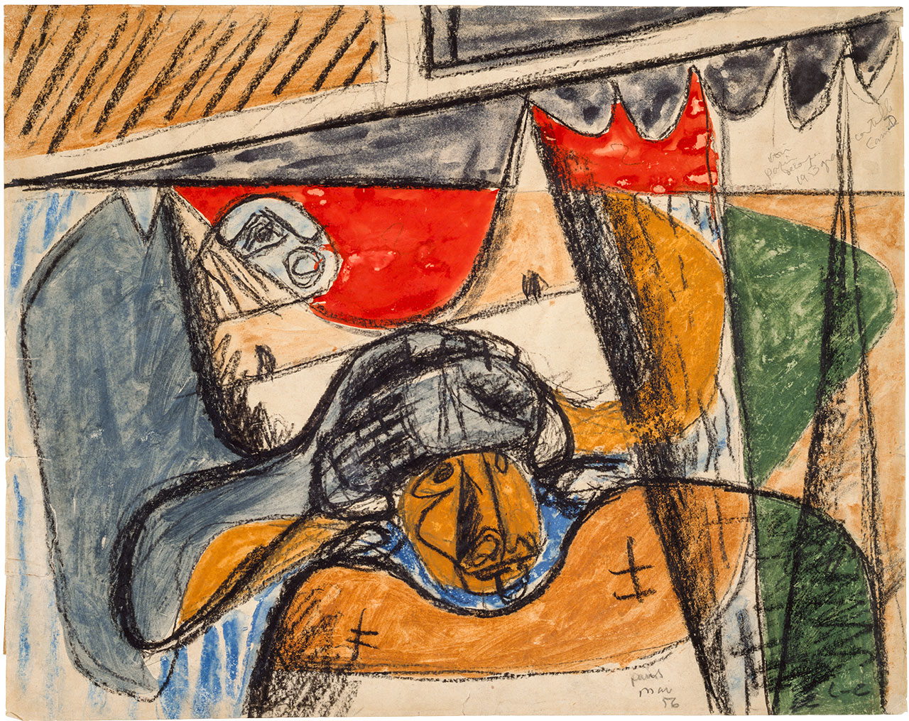 絵画「「知られざるコル」から　顔」