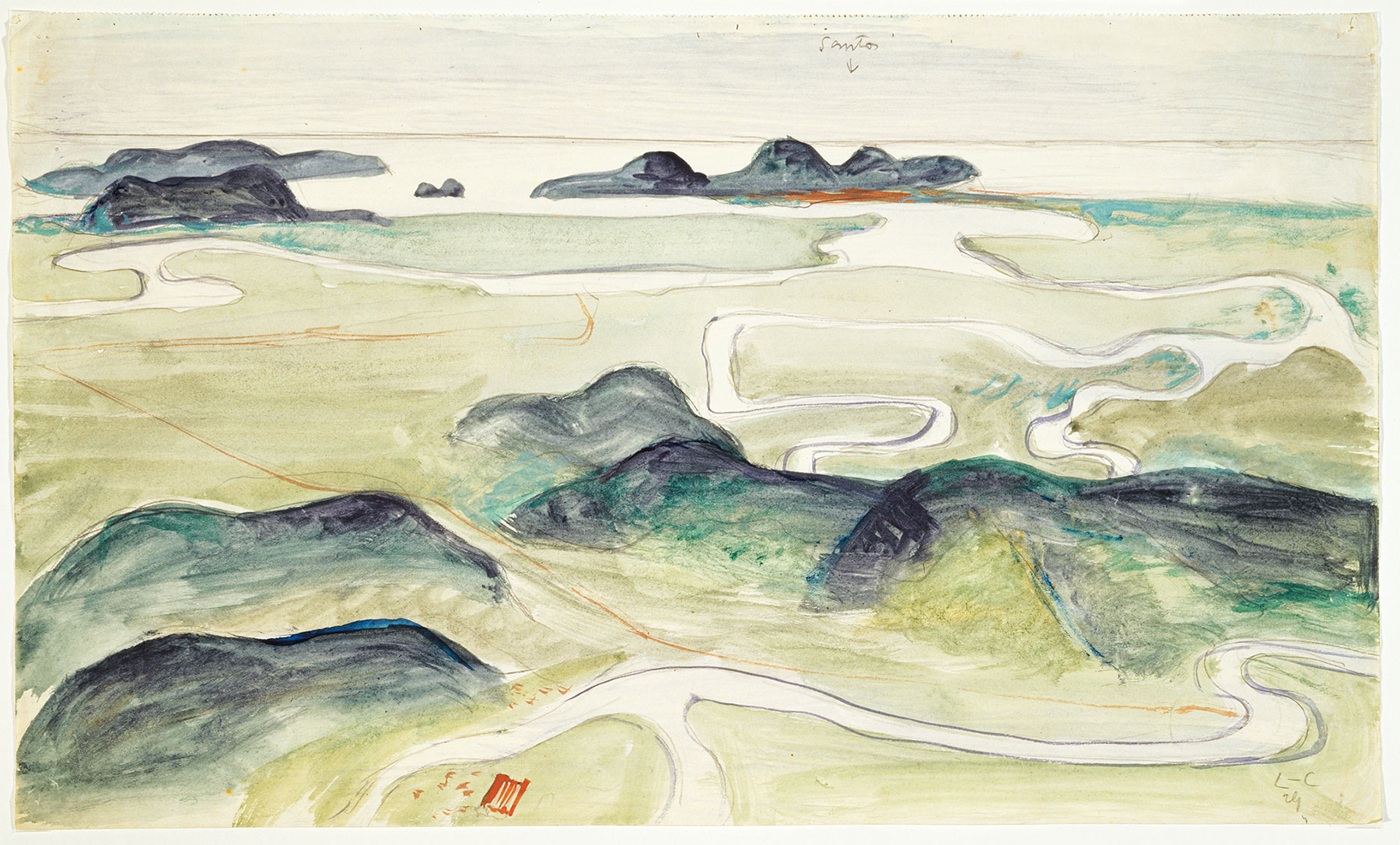 絵画「サントス風景」