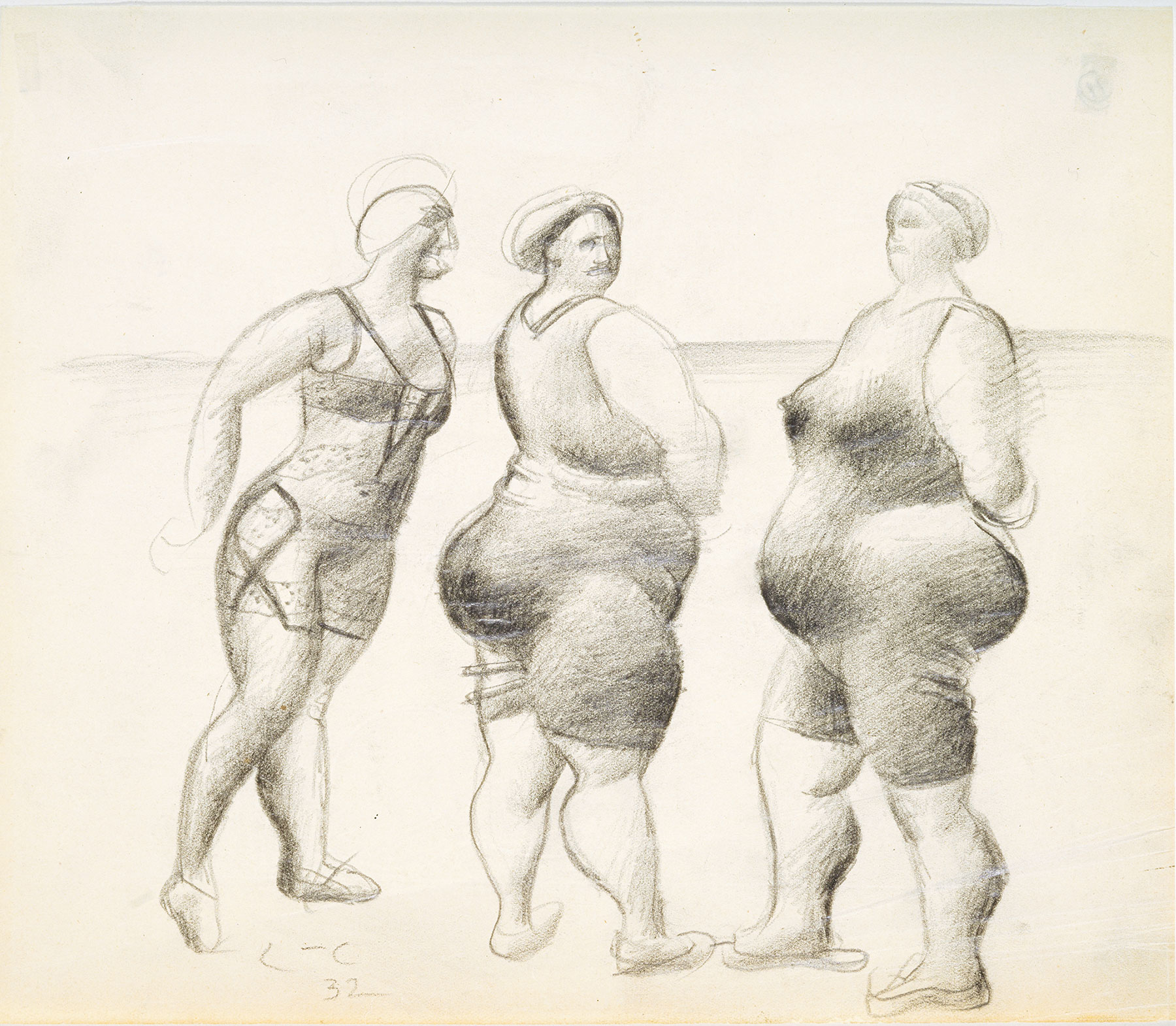 絵画「水着を着た三人の女」