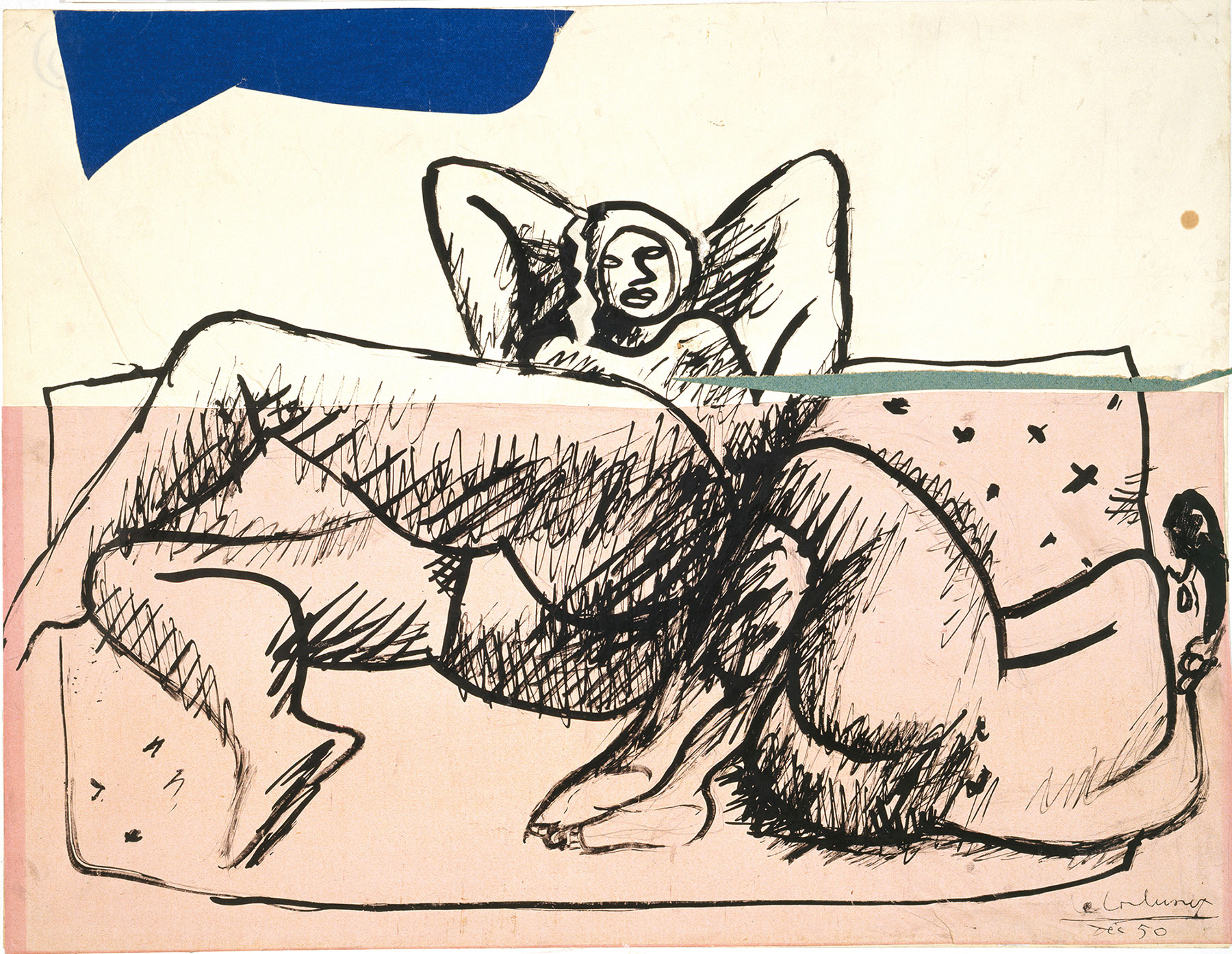 絵画「くつろぐ二人の女」