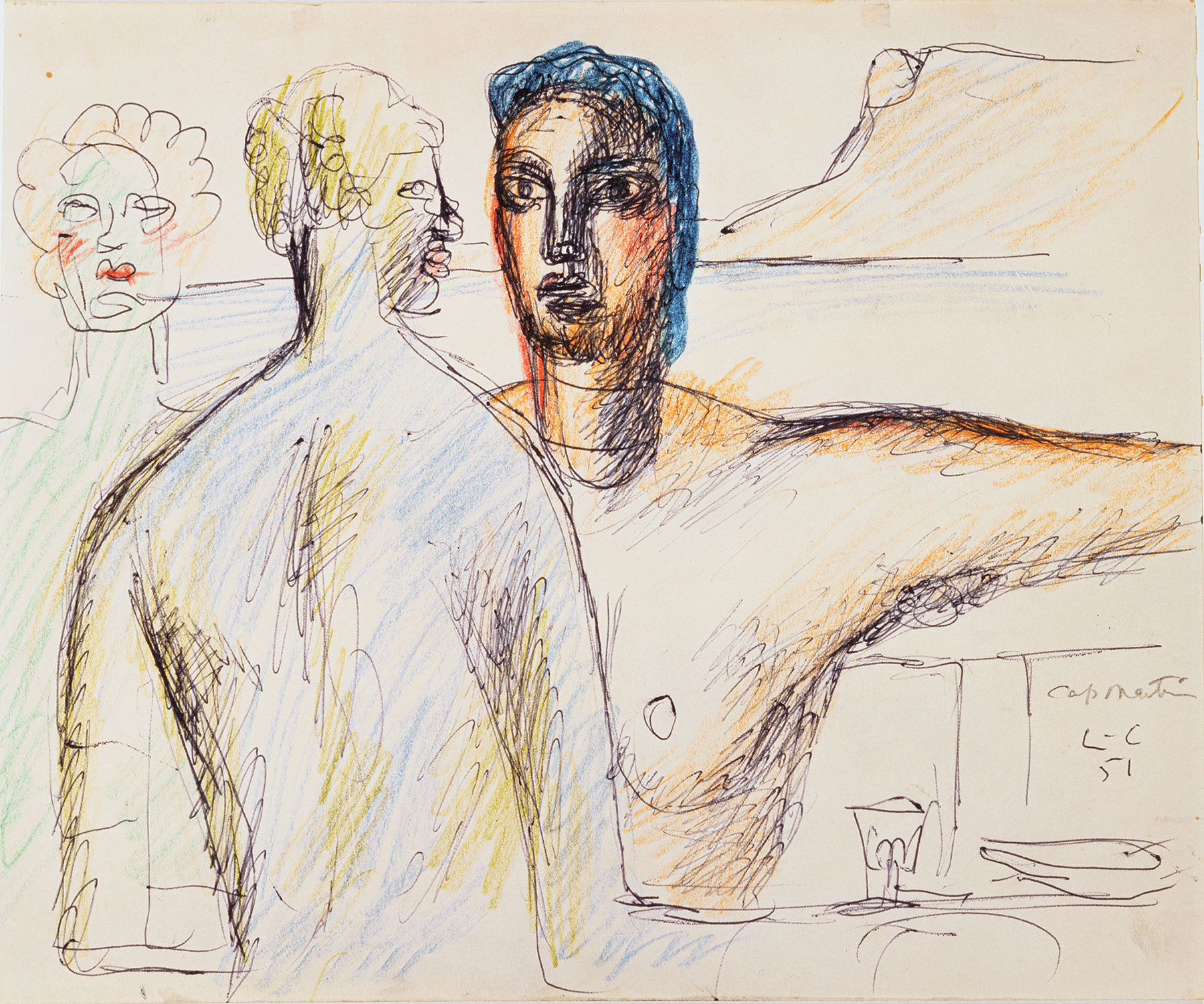 絵画「三人の人物」