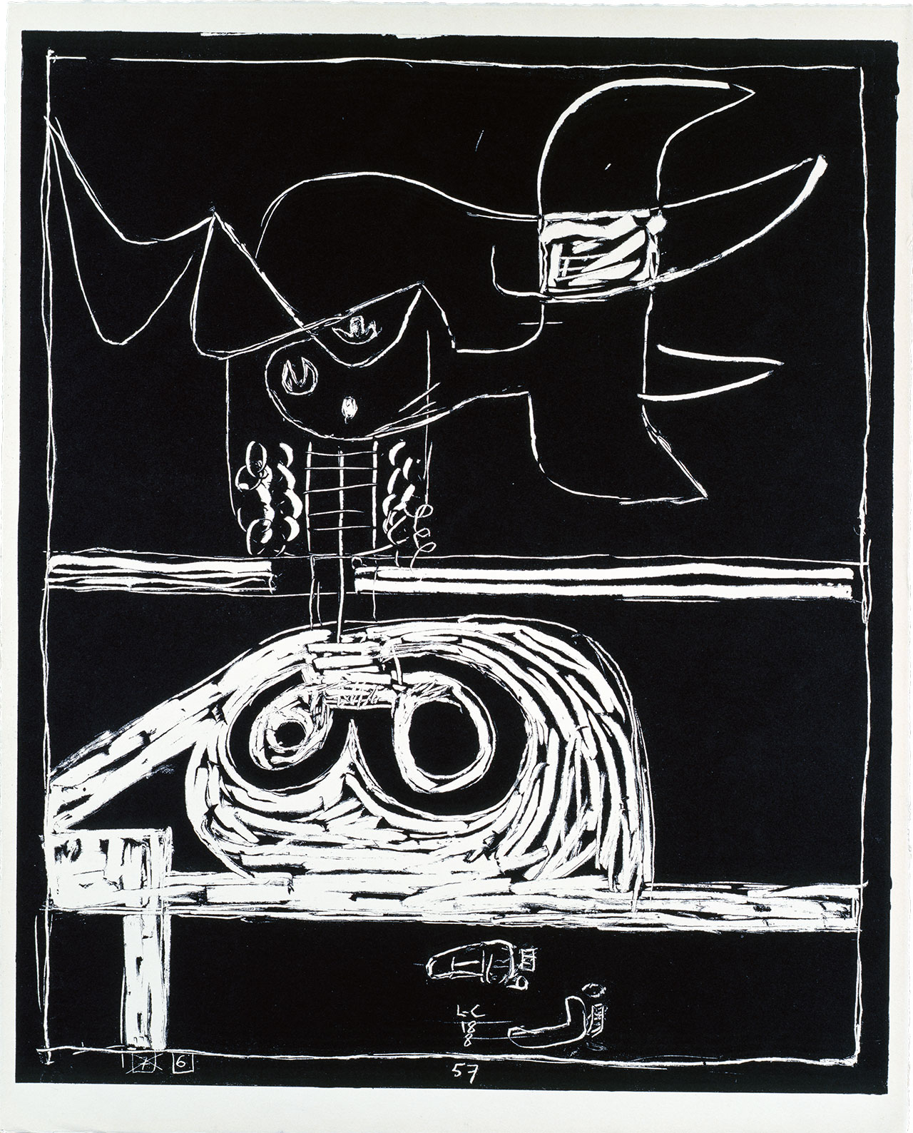 版画「小さな告白」（打ち明け話）から　６ 宇宙進化論