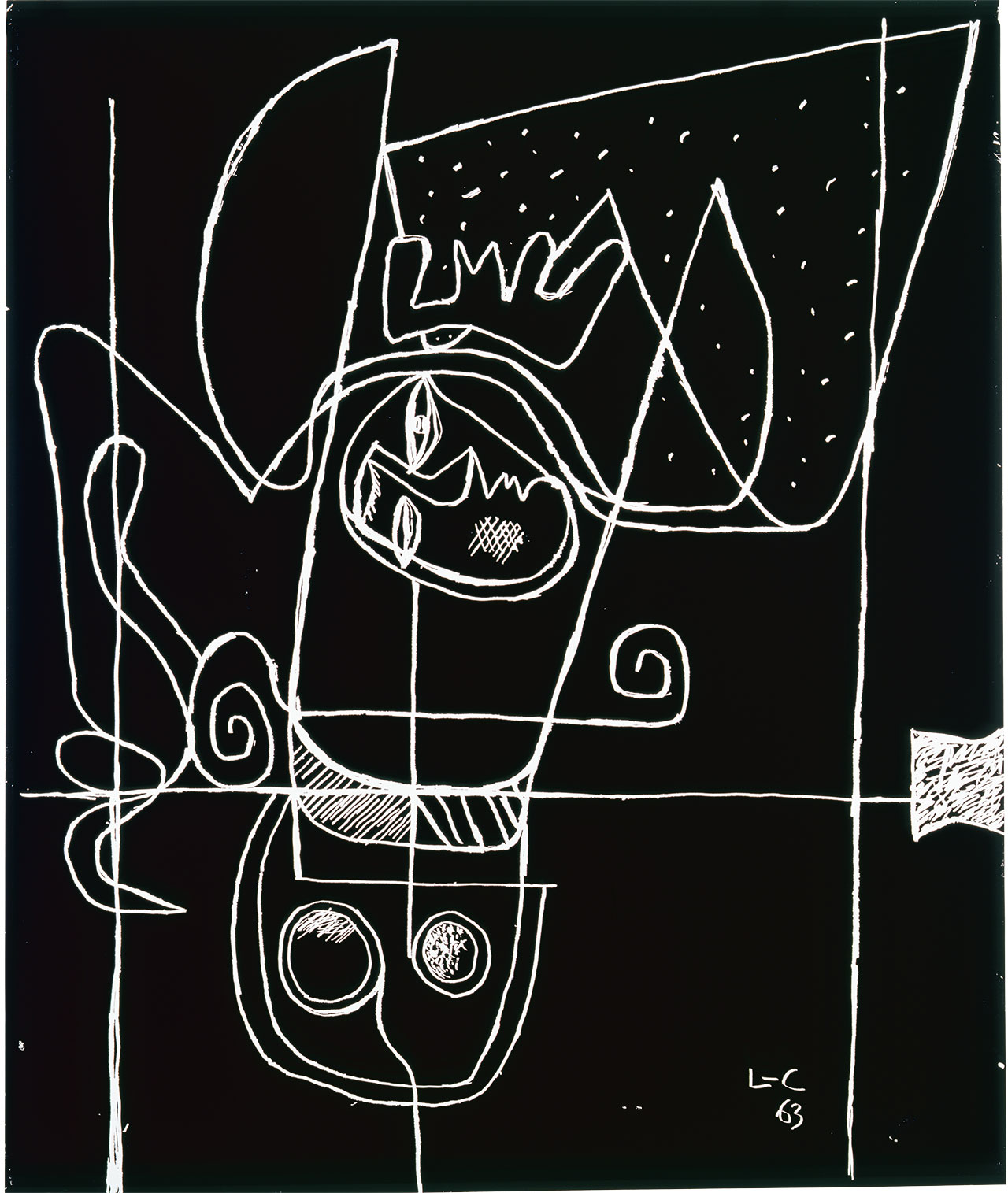 版画「二つの間に」から　アジアの目覚め